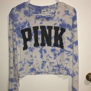 PINK logo crop top
